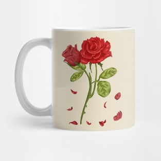 Rose Red Botanical Mug